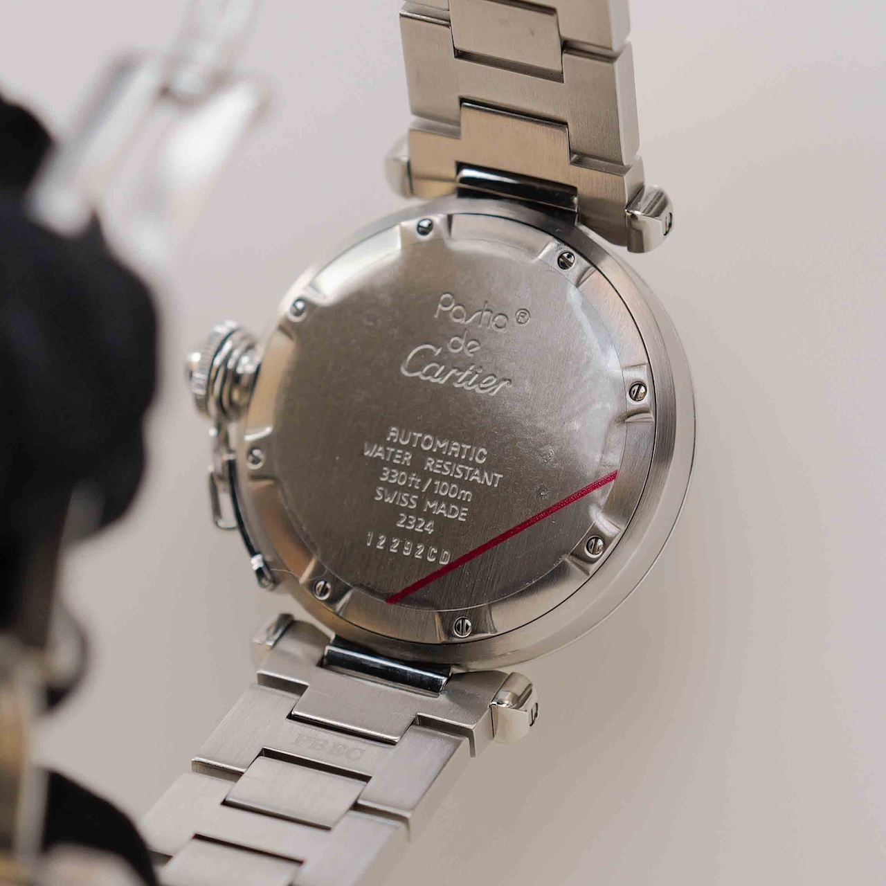 【ON HOLD】カルティエ/パシャC/2324/黒文字盤/保証書付フルセット/CARTIER PASHA C 35mm "BLACK DIAL"Ref.2324 1999y FULL SET - 画像 (10)