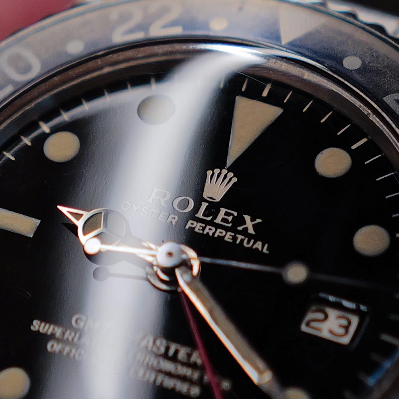 ロレックス/GMTマスター1675/後期ミラーダイヤル/マーク1ベゼル/ROLEX GMT-MASTER REF.1675 "GILT DIAL" Mk.1 Bezel 1966y-67y - 画像 (7)