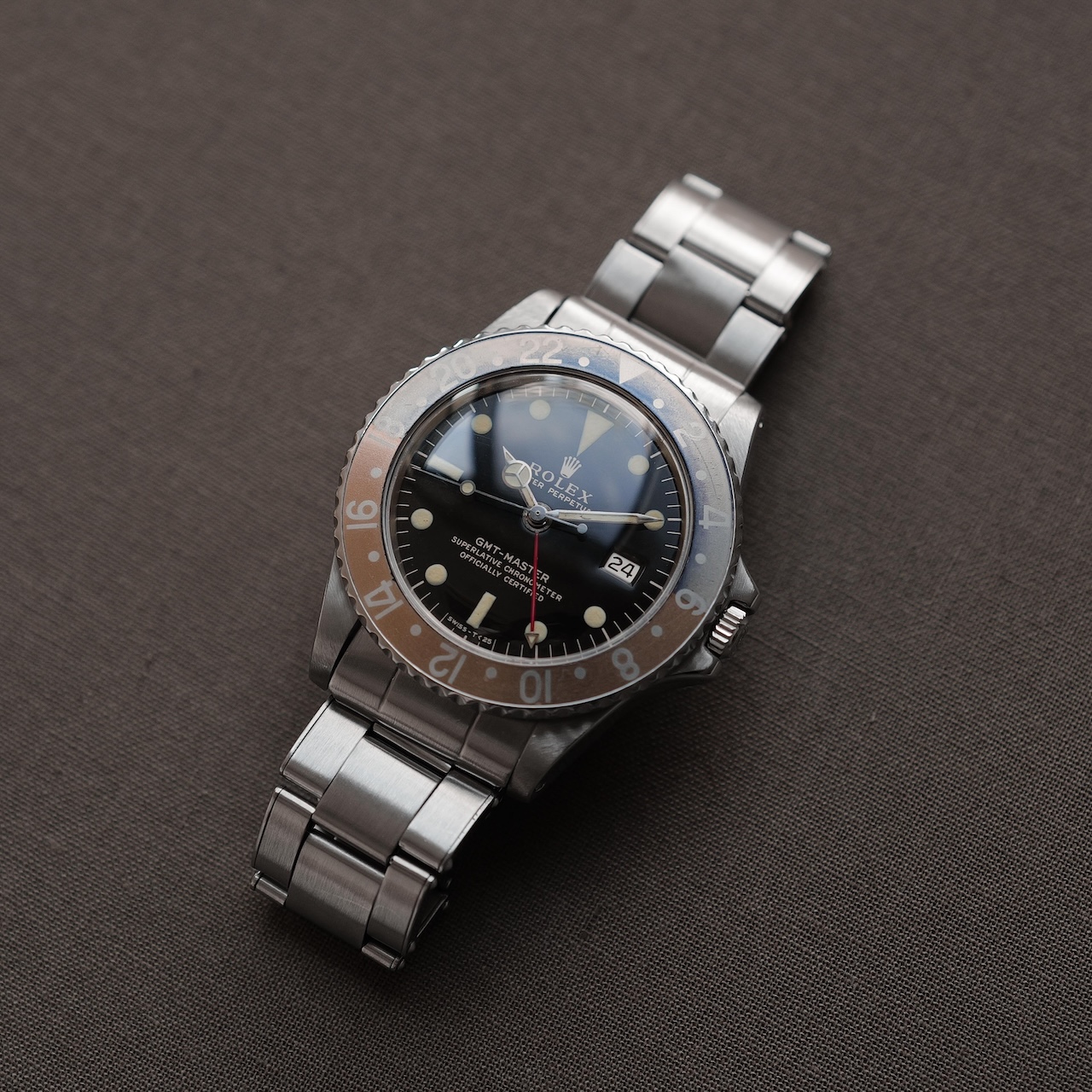 ロレックス/GMTマスター1675/後期ミラーダイヤル/マーク1ベゼル/ROLEX GMT-MASTER REF.1675 "GILT DIAL" Mk.1 Bezel 1966y-67y - 画像 (5)