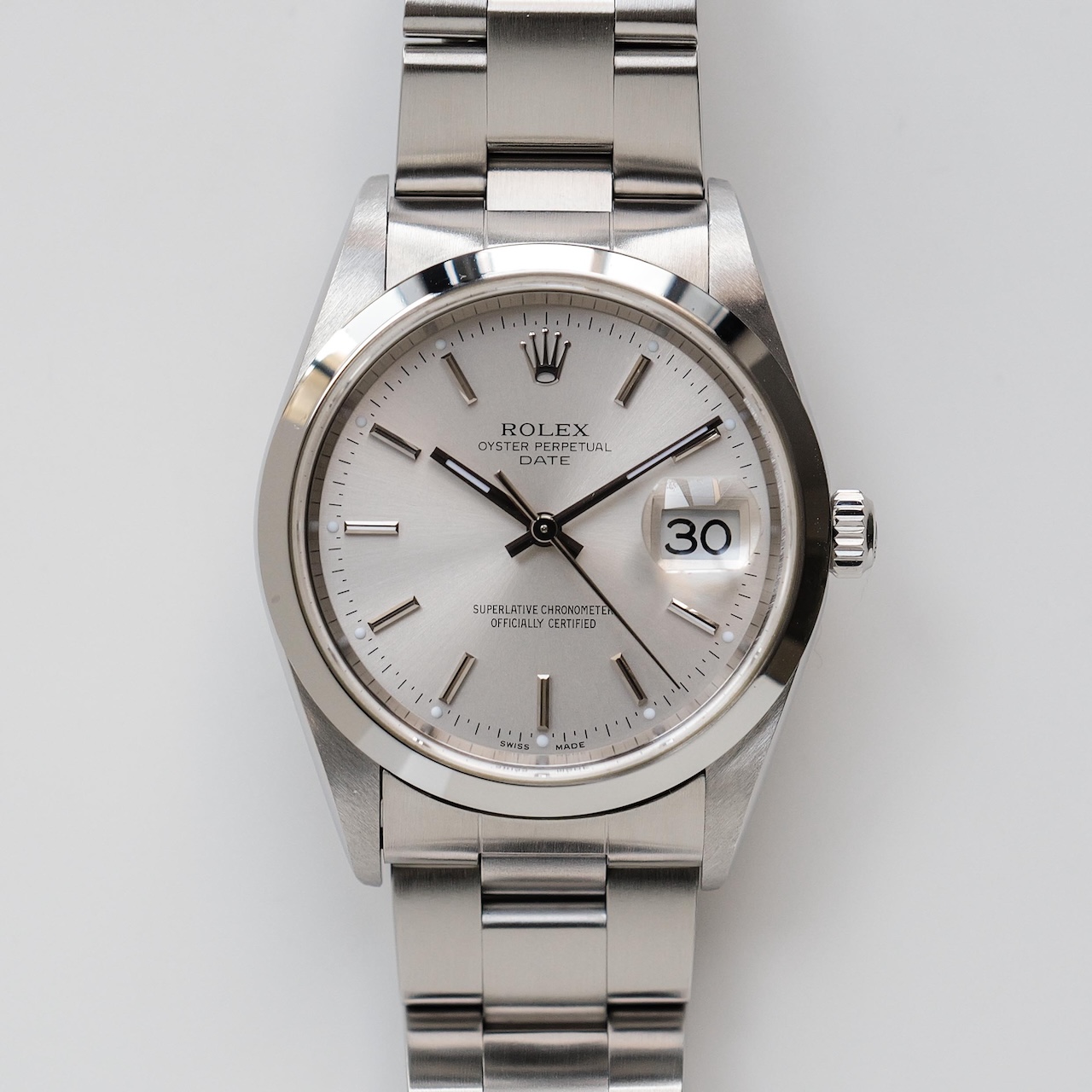 ロレックス/オイスターパーペチュアル デイト15200/P番/シルバーダイヤル/国内正規ギャラ/フルセット/ROLEX OYSTER PERPETUAL DATE REF.15200 "SILVER DIAL" 2000 Full Set - 画像 (4)