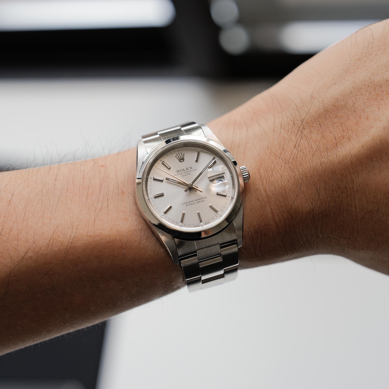 ロレックス/オイスターパーペチュアル デイト15200/P番/シルバーダイヤル/国内正規ギャラ/フルセット/ROLEX OYSTER PERPETUAL DATE REF.15200 "SILVER DIAL" 2000 Full Set - 画像 (3)